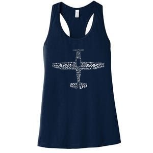 Phonetic Alphabet Pilot Airplane Women's Racerback Tank