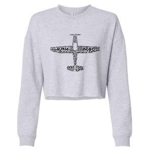 Phonetic Alphabet Pilot Airplane Cropped Pullover Crew