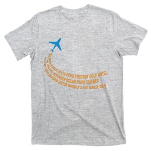 Phonetic Alphabet Pilot Airplane T-Shirt