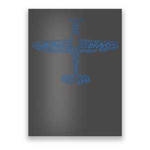 Phonetic Alphabet Pilot Airplane Poster