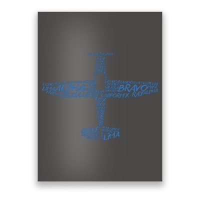 Phonetic Alphabet Pilot Airplane Poster