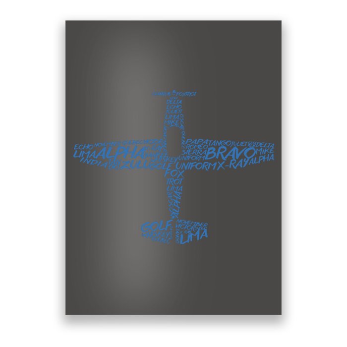 Phonetic Alphabet Pilot Airplane Poster