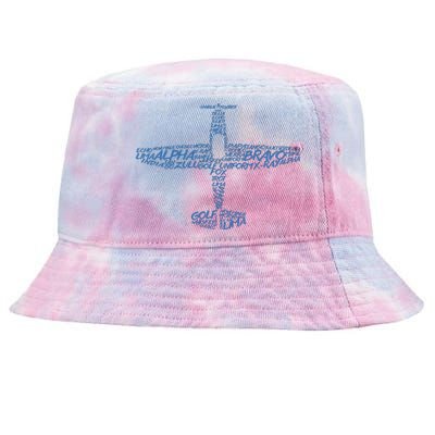 Phonetic Alphabet Pilot Airplane Tie-Dyed Bucket Hat