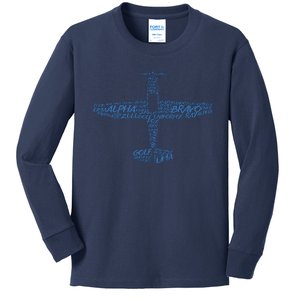 Phonetic Alphabet Pilot Airplane Kids Long Sleeve Shirt