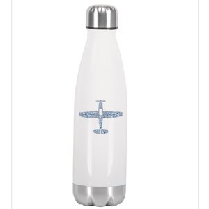 Phonetic Alphabet Pilot Airplane Stainless Steel Insulated Water Bottle