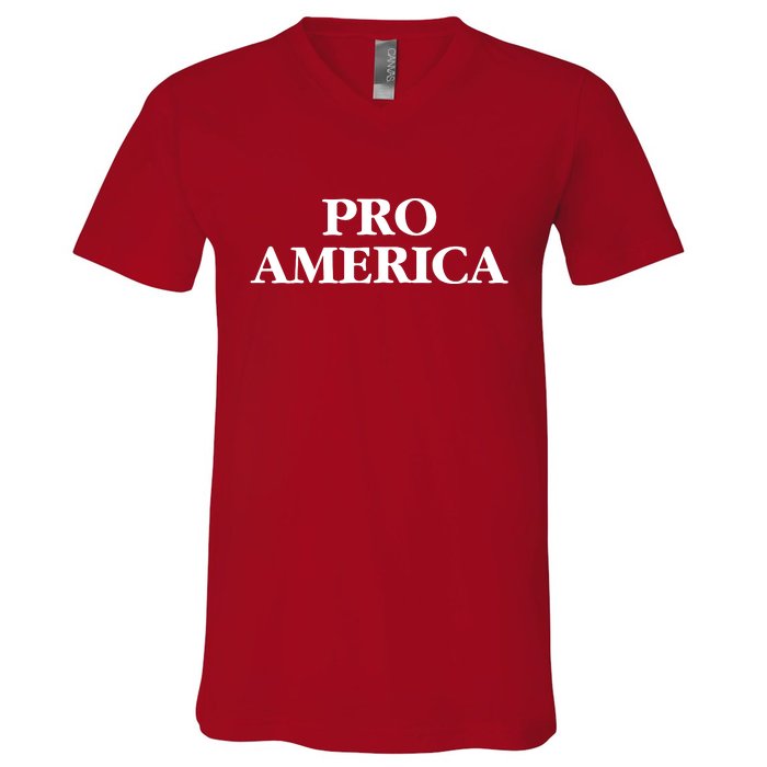 Pro America President Trump 2024 Patriotic V-Neck T-Shirt