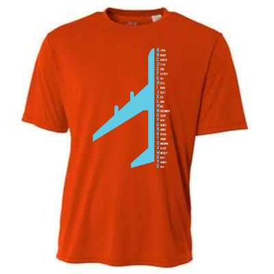 Phonetic Alphabet Pilot Airplane Funny Aviator Lover Cooling Performance Crew T-Shirt