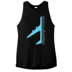 Phonetic Alphabet Pilot Airplane Funny Aviator Lover Ladies PosiCharge Tri-Blend Wicking Tank