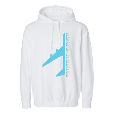 Phonetic Alphabet Pilot Airplane Funny Aviator Lover Garment-Dyed Fleece Hoodie