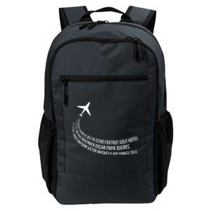 Phonetic Alphabet Pilot Airplane Daily Commute Backpack