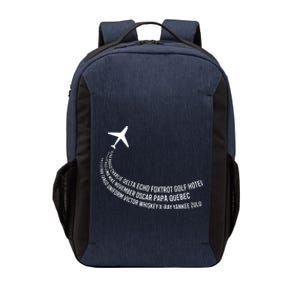 Phonetic Alphabet Pilot Airplane Vector Backpack