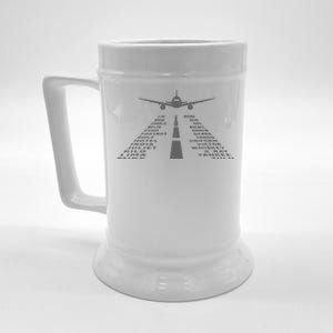 Phonetic Alphabet Pilot Airplane Beer Stein