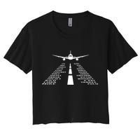Phonetic Alphabet Pilot Airplane Women's Crop Top Tee