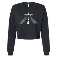 Phonetic Alphabet Pilot Airplane Cropped Pullover Crew