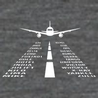 Phonetic Alphabet Pilot Airplane Flexfit Unipanel Trucker Cap