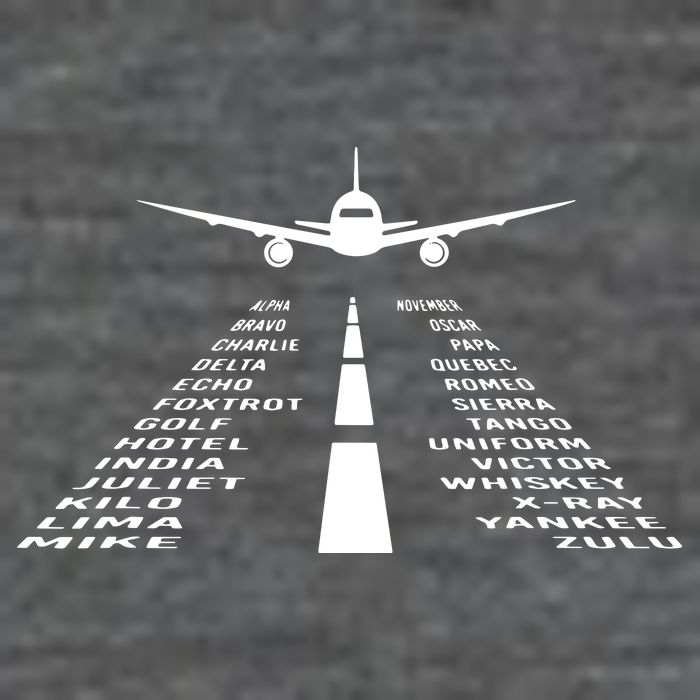 Phonetic Alphabet Pilot Airplane Flexfit Unipanel Trucker Cap