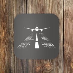 Phonetic Alphabet Pilot Airplane Coaster