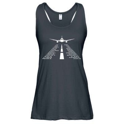 Phonetic Alphabet Pilot Airplane Ladies Essential Flowy Tank