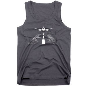 Phonetic Alphabet Pilot Airplane Tank Top