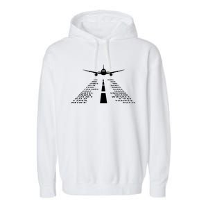 Phonetic Alphabet Pilot Airplane Garment-Dyed Fleece Hoodie