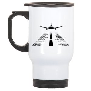 Phonetic Alphabet Pilot Airplane Stainless Steel Travel Mug