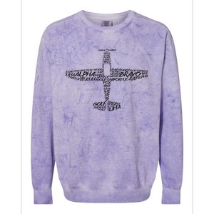 Phonetic Alphabet Pilot Airplane Colorblast Crewneck Sweatshirt