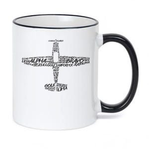 Phonetic Alphabet Pilot Airplane 11oz Black Color Changing Mug