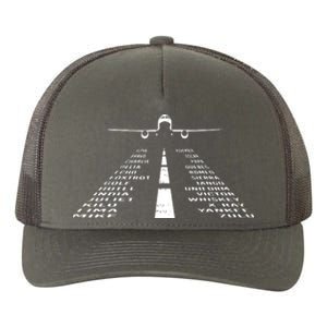 Phonetic Alphabet Pilot Cadet Airplane Yupoong Adult 5-Panel Trucker Hat