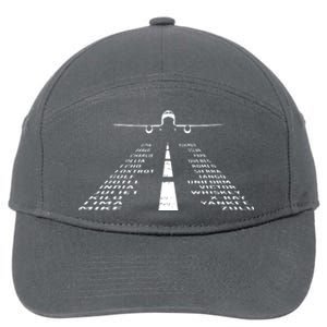 Phonetic Alphabet Pilot Cadet Airplane 7-Panel Snapback Hat