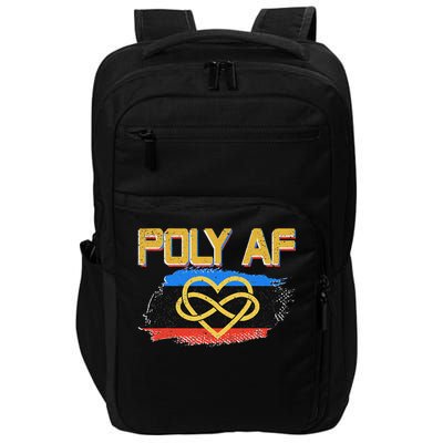 Poly Af Polyamorous Flag Polyamory Pride Impact Tech Backpack