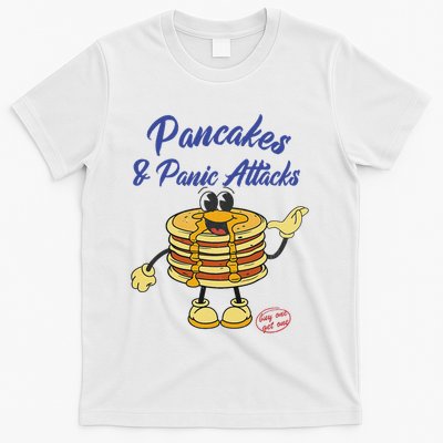 Pancakes And Panic Attacks Funny Raccoon Lover Pancakes T-Shirt