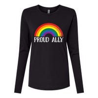 Proud Ally Pride Rainbow Queer Lesbian Gay Csd Party Lgbtq+ Womens Cotton Relaxed Long Sleeve T-Shirt