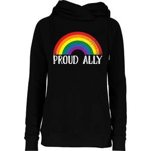 Proud Ally Pride Rainbow Queer Lesbian Gay Csd Party Lgbtq+ Womens Funnel Neck Pullover Hood