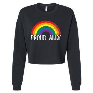 Proud Ally Pride Rainbow Queer Lesbian Gay Csd Party Lgbtq+ Cropped Pullover Crew