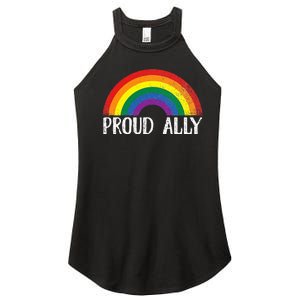 Proud Ally Pride Rainbow Queer Lesbian Gay Csd Party Lgbtq+ Women's Perfect Tri Rocker Tank