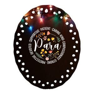 Paraprofessional Appreciation Para Parapro Ceramic Oval Ornament