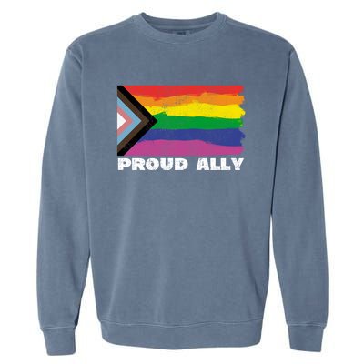 Proud Ally Pride Month Lgtbq Black Pride Flag Great Gift Garment-Dyed Sweatshirt