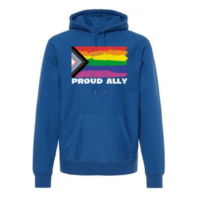 Proud Ally Pride Month Lgtbq Black Pride Flag Great Gift Premium Hoodie