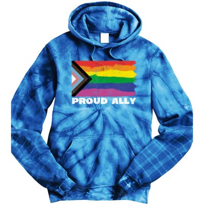 Proud Ally Pride Month Lgtbq Black Pride Flag Great Gift Tie Dye Hoodie