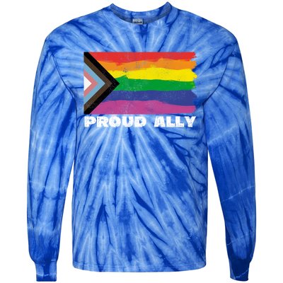 Proud Ally Pride Month Lgtbq Black Pride Flag Great Gift Tie-Dye Long Sleeve Shirt