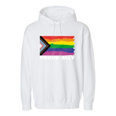 Proud Ally Pride Month Lgtbq Black Pride Flag Great Gift Garment-Dyed Fleece Hoodie