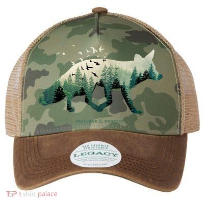 Preserve And Protect Vintage National Park Fox Forest Gift Great Gift Legacy Tie Dye Trucker Hat