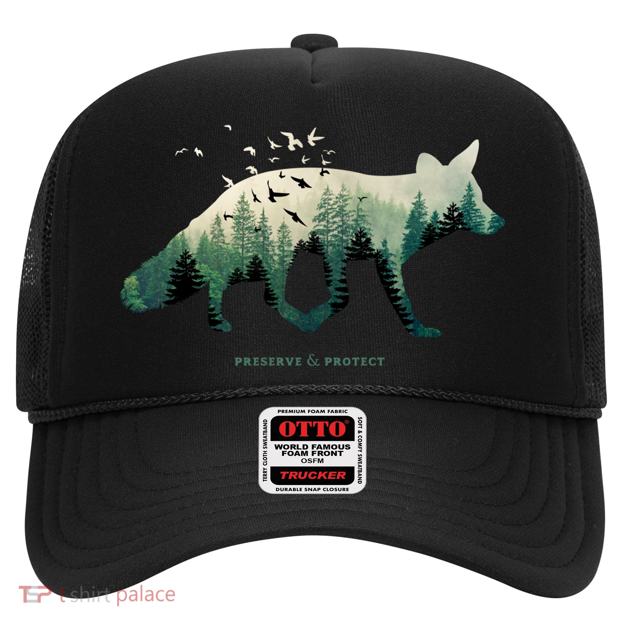 Preserve And Protect Vintage National Park Fox Forest Gift Great Gift Trucker Hat