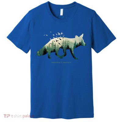 Preserve And Protect Vintage National Park Fox Forest Gift Great Gift Premium T-Shirt