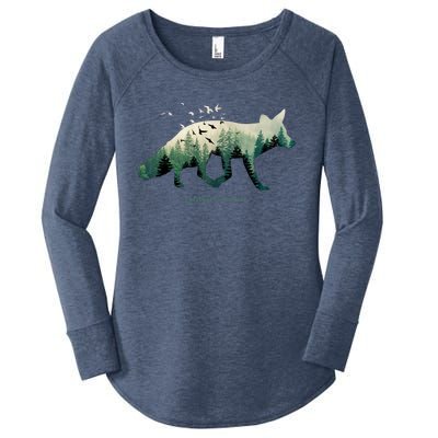 Preserve And Protect Vintage National Park Fox Forest Gift Great Gift Women's Perfect Tri Tunic Long Sleeve Shirt