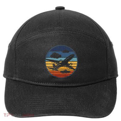 Plane Aviation Planes Lover 7-Panel Snapback Hat