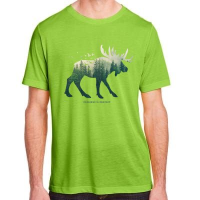 Preserve And Protect Vintage National Park Moose Cute Gift Adult ChromaSoft Performance T-Shirt