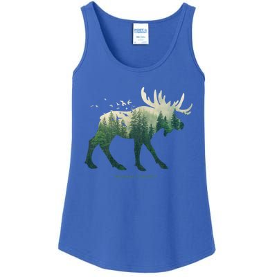 Preserve And Protect Vintage National Park Moose Cute Gift Ladies Essential Tank