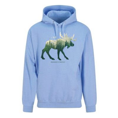 Preserve And Protect Vintage National Park Moose Cute Gift Unisex Surf Hoodie