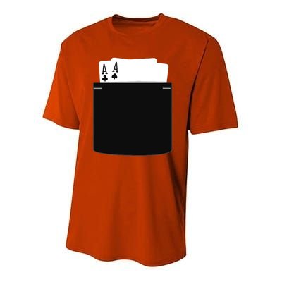 Pocket Aces Poker (Spades & Clubs) Youth Performance Sprint T-Shirt